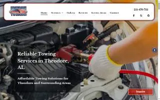 Freedom Towing of Tillmans Corner website