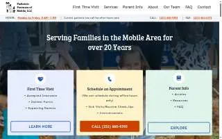 Pediatric Partners of Mobile website