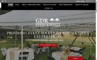 GDR Event Rentals website