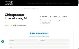 The Joint Chiropractic of Tuscaloosa website