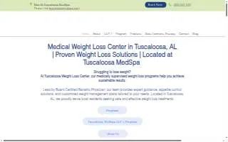 Tuscaloosa Weight Loss Center website