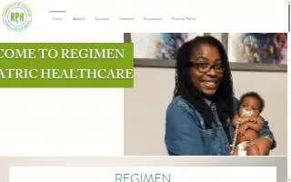 Regimen Pediatric Healthcare website