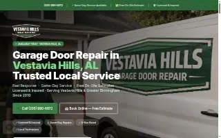 Vestavia Hills Garage Door Repair website