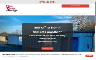 Clark County Storage website