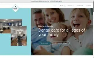 Baker Family Dentistry of Batesville website