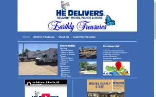 He Delivers, LLC & Earthly Treasures website