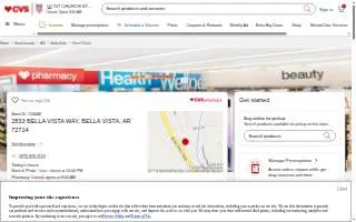 CVS Drug store of Bella Vista website