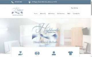 Highlands of Bella Vista Health & Rehab website