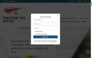 Prestige Tax Office website