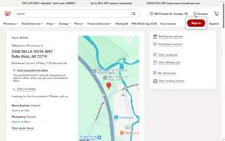 Walgreens Pharmacy of Bella Vista website