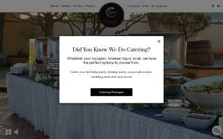 Gina's Catering website