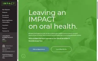 Impact Oral Surgery of Benton website