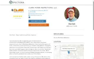 Clark Home Inspections website