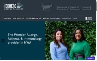 Hedberg Allergy & Asthma Center of Bentonville website