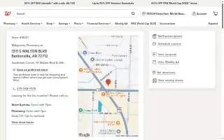Walgreens of Bentonville website