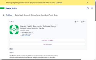 Baptist Health Community Wellness Center-Bryant Senior Activity Center
