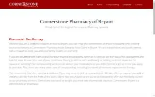 Cornerstone Pharmacy Bryant website