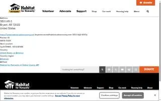 Habitat For Humanity Restore of Bryant website