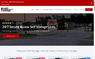 Cabot Community Storage website