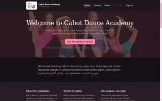 Cabot Dance Academy website