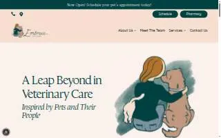 Embrace Vet Care website