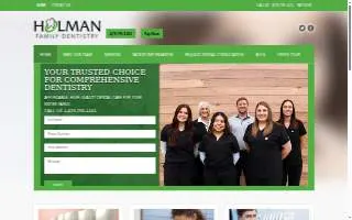 Holman Family Dentistry website