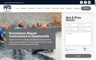 Precision Foundation Specialist Inc. of Centerton website