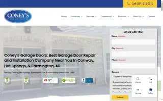 Coney's Garage Door website