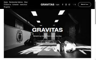 Gravitas Martial Arts website