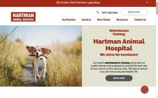 Hartman Animal Hospital website