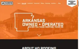 HD Roofing and Construction website