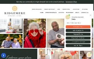 Ridgemere Senior Living website