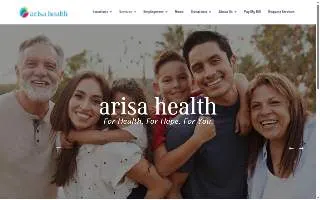 Arisa Health of Harrison website