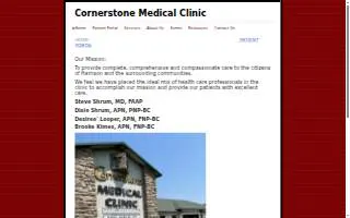 Cornerstone Medical Clinic website
