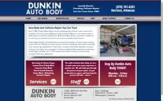 Dunkin Auto Body website