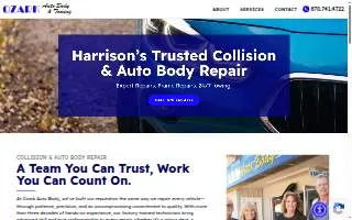 Ozark Auto Body & Towing website