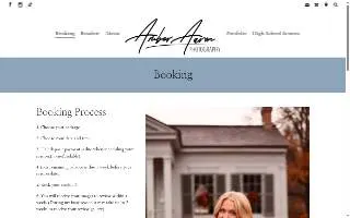 Amber Aaron photography website