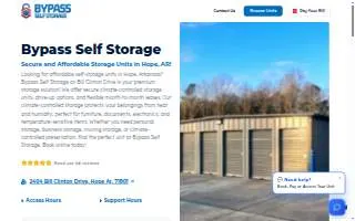Bypass Self Storage website
