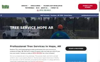 Hawkins Tree and Landscaping of Hope website