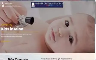 Premier Central Pediatrics website