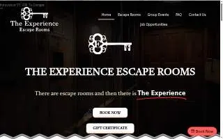 The Experience Escape Rooms website