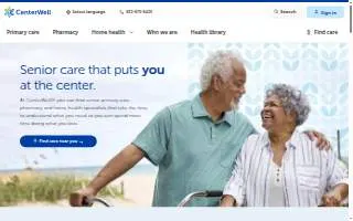 CenterWell Home Health of Hot Springs website