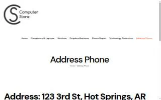 Computer Store of Hot Springs website