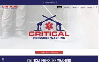 Critical Pressure Washing website
