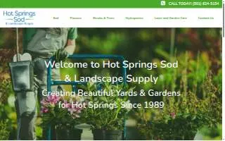 Hot Springs Sod & Landscape Supply website