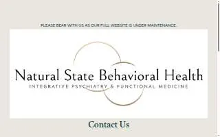 Natural State Behavioral Health website
