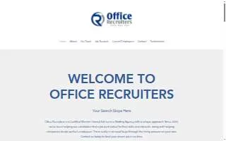 Office Recruiters website