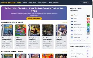 Retro Video Games website