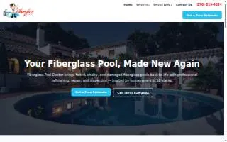 Fiberglass Pool Doctor website