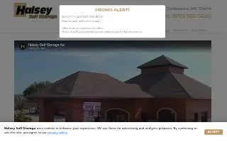 Halsey Self Storage website